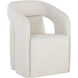 Kendrick Moto Stucco Wheeled Dining Armchair, Wheeled